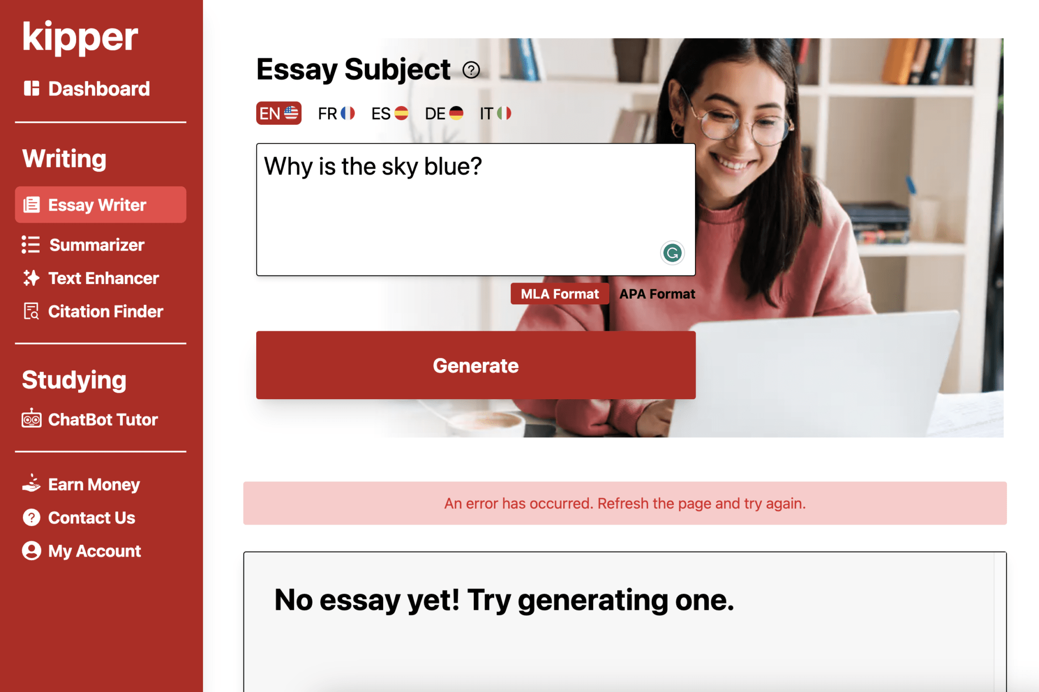 kipper essay app