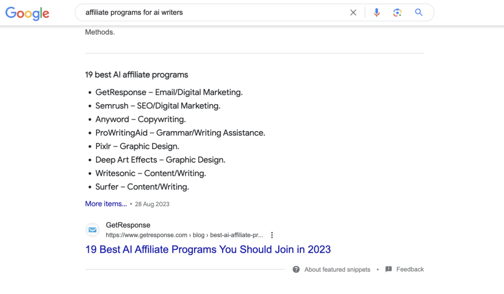 AI affiliate programs