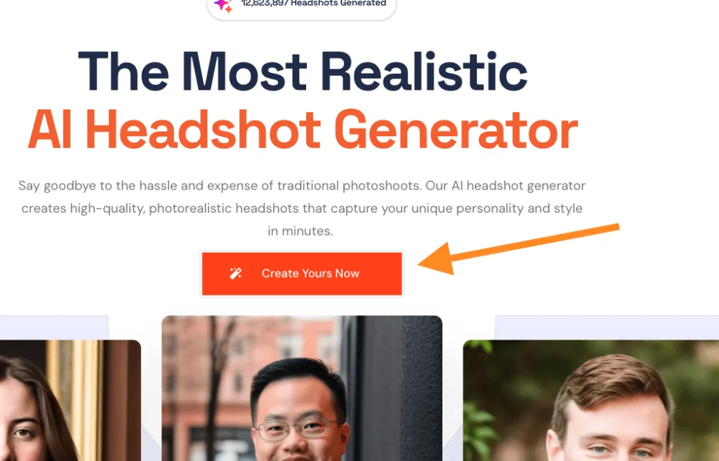 Create headshots button